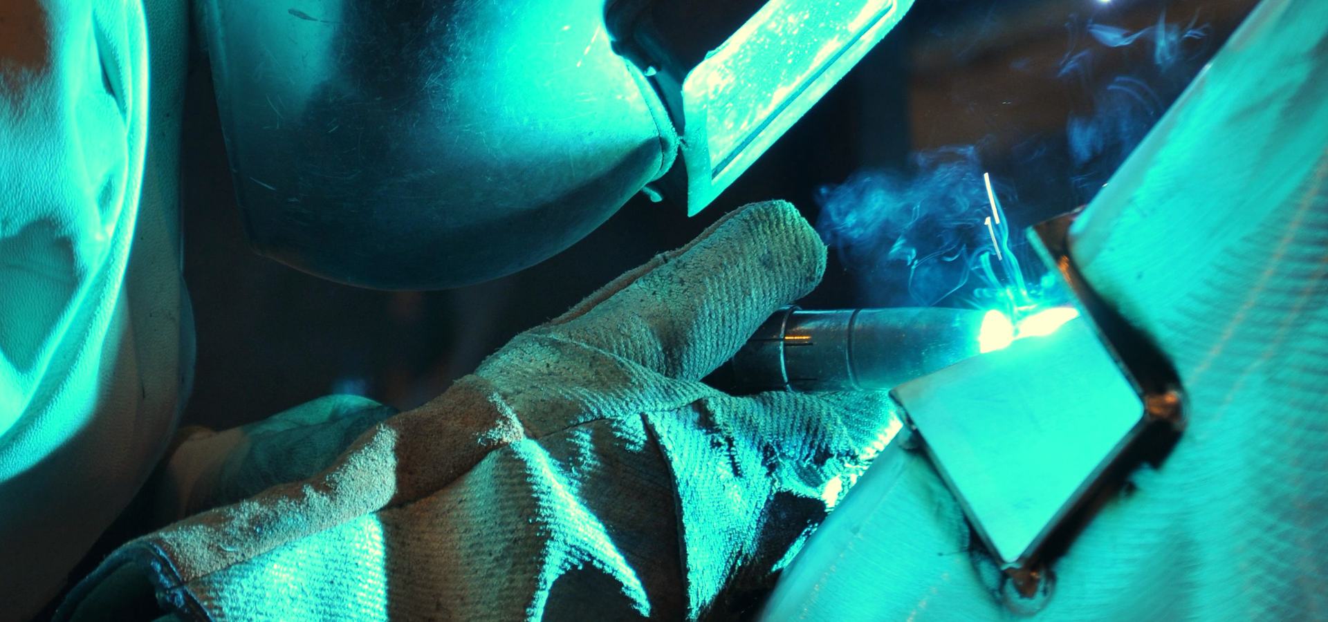 Welding work in the Norfolk shop