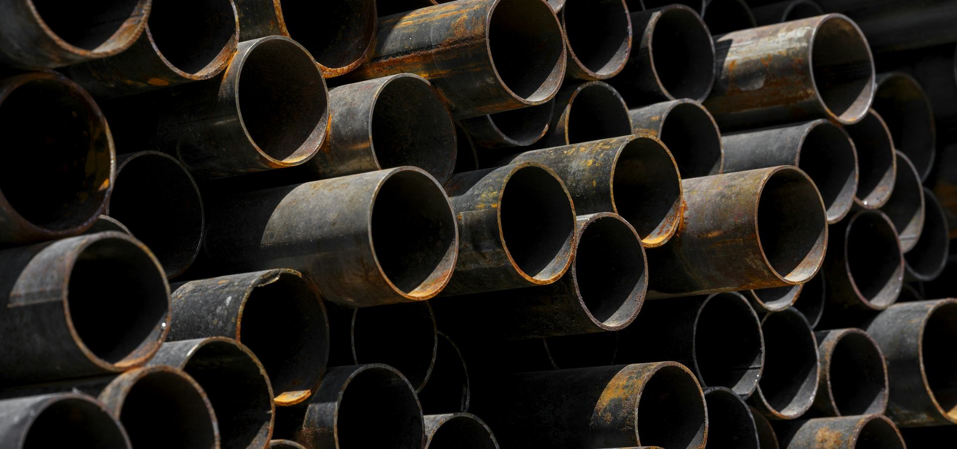 Steel plate stock ready for processing
