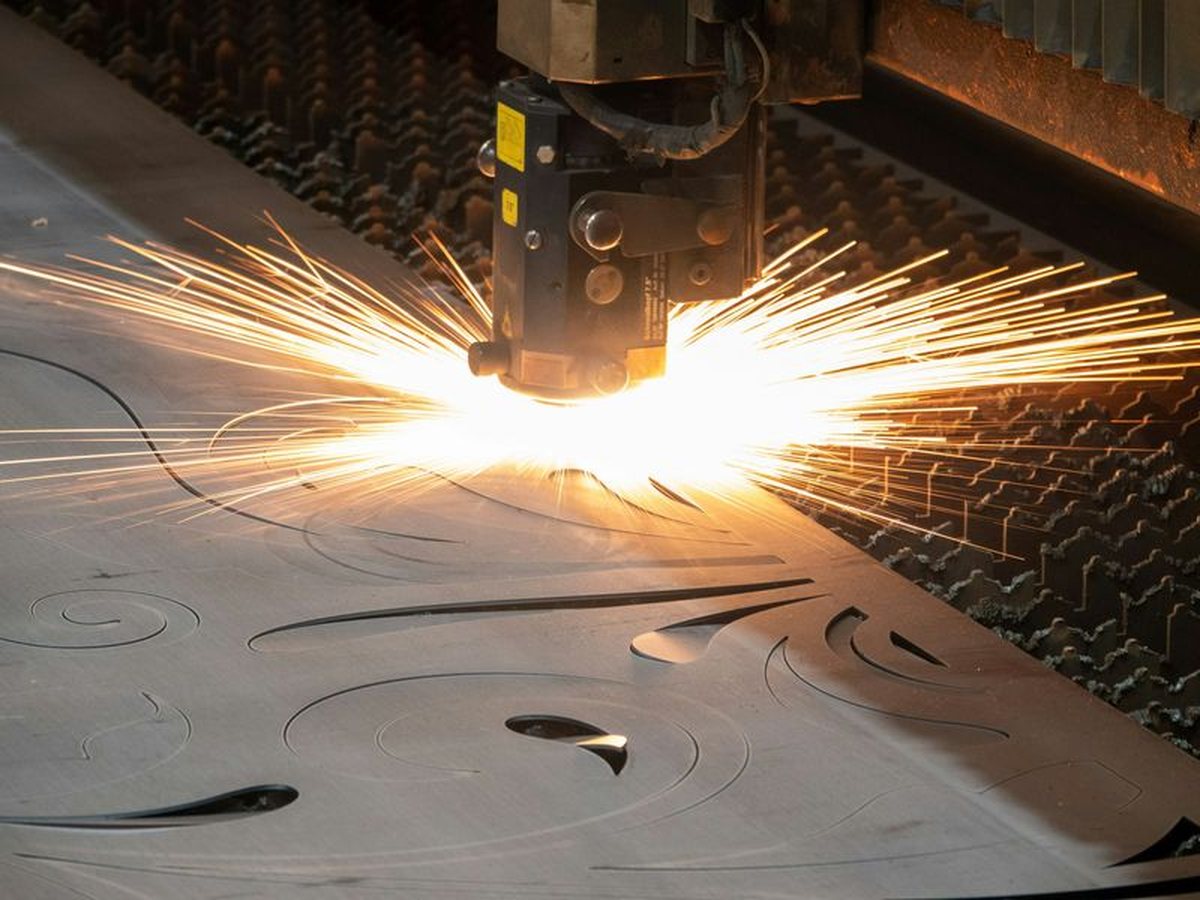 Laser profiling mild steel sheet
